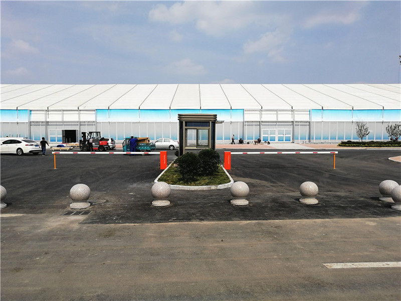 胶州市上合组织 国际投资贸易博览会钢结构岗亭案例